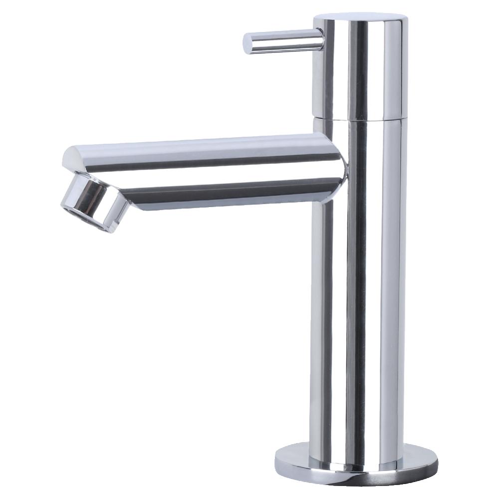 Differnz Differnz Helios Fonteinset – Keramiek Wit – Koudwaterkraan Recht Chroom – Kraan Links – Always Open Afvoerplug – 37.5 X 18.5 X 9 Cm