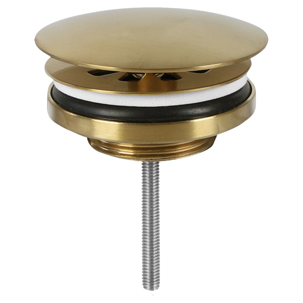 Differnz Differnz Helios Fonteinset – Keramiek Wit – Koudwaterkraan Recht Mat Goud – Kraan Rechts – Always Open Afvoerplug – 37.5 X 18.5 X 9 Cm