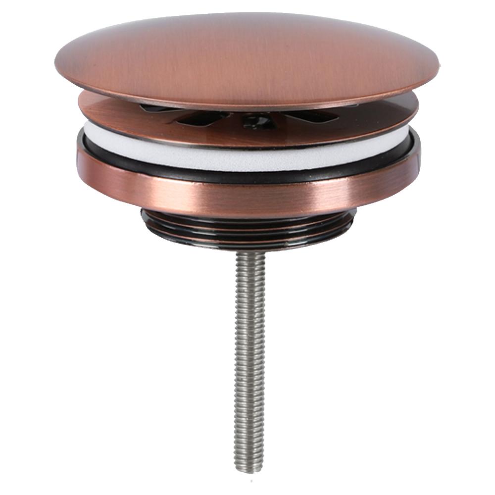 Differnz Differnz Helios Fonteinset – Keramiek Wit – Warm/koud Kraan Recht Rood Koper – Kraan Links – Always Open Afvoerplug – 37.5 X 18.5 X 9 Cm