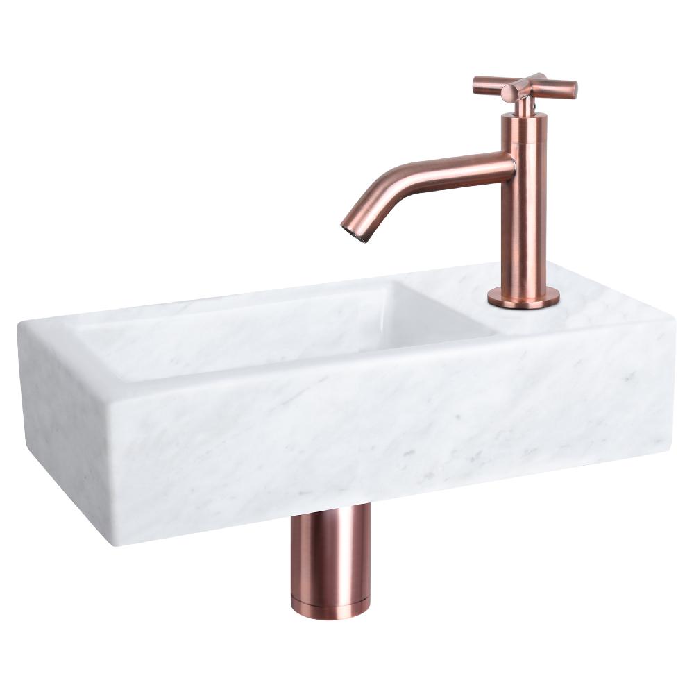 differnz Differnz Helios fonteinset – marmer – kraan kruis rood koper – 37.5 x 18.5 x 9.5 cm