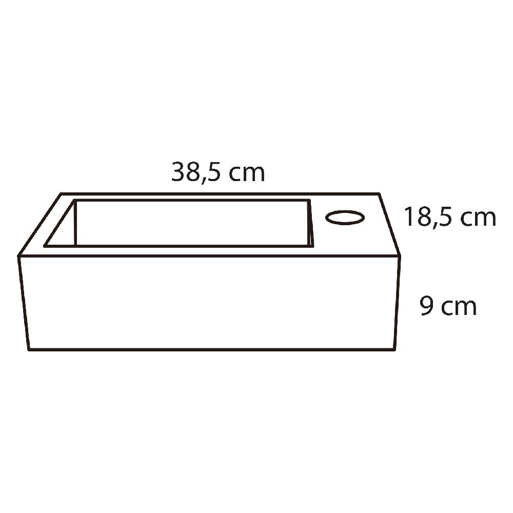 Differnz Differnz Hura Fontein – Beton – 38.5 X 18.5 X 9 Cm – Grijs