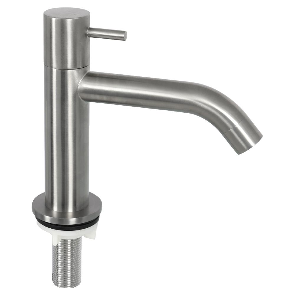 Differnz Differnz Hura Fonteinset – Beton Donkergrijs – Kraan Gebogen Mat Chroom – 40 X 22 X 9 Cm