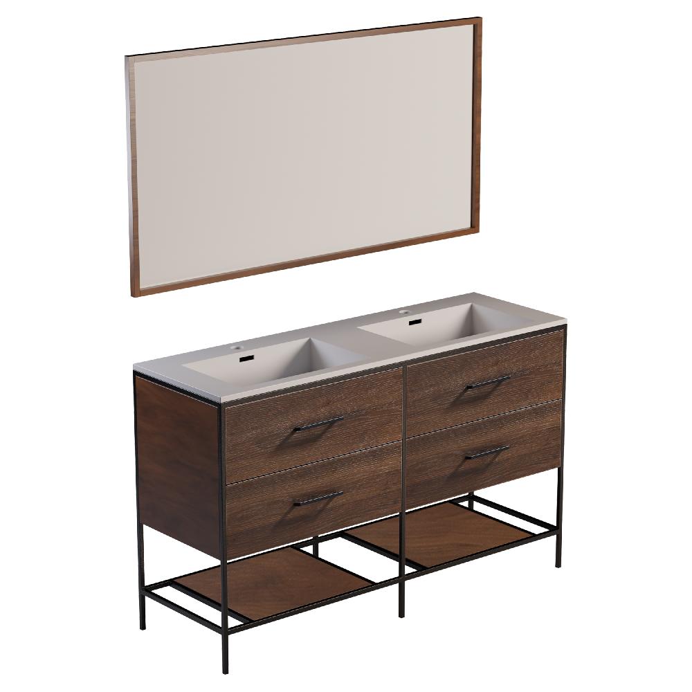 differnz Differnz Industrial badmeubelset – FSC® – 140 cm – walnut