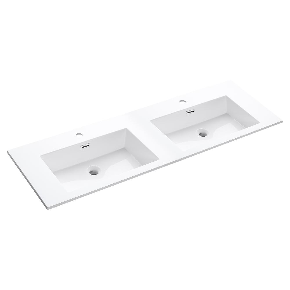 differnz Differnz Industrial wastafel – 140 x 46 cm – polybeton – wit