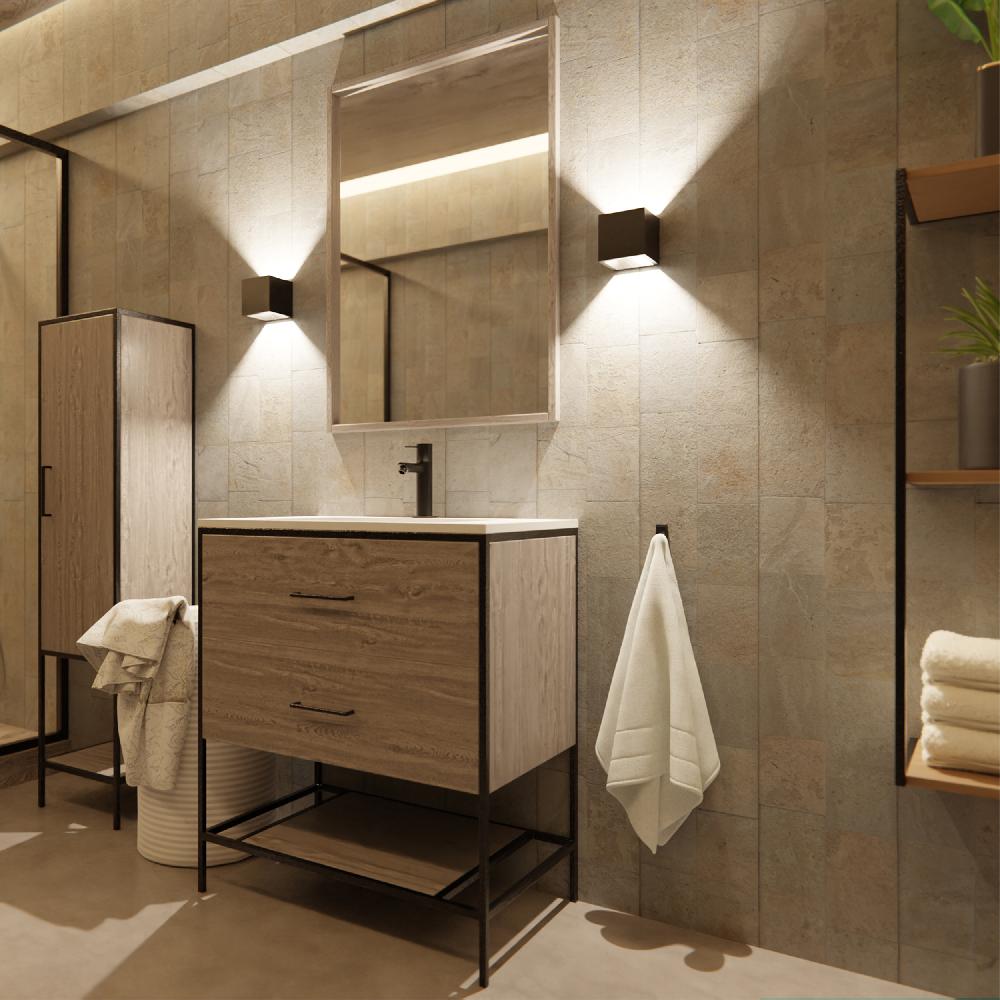 Differnz Differnz Industrial Wastafel – 75 X 46 Cm – Kunstmarmer – Wit