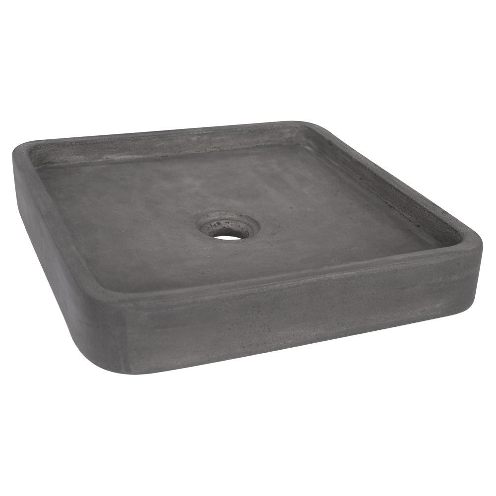 differnz Differnz Jura waskom – beton donkergrijs – vierkant – Ø 40 x 7 cm