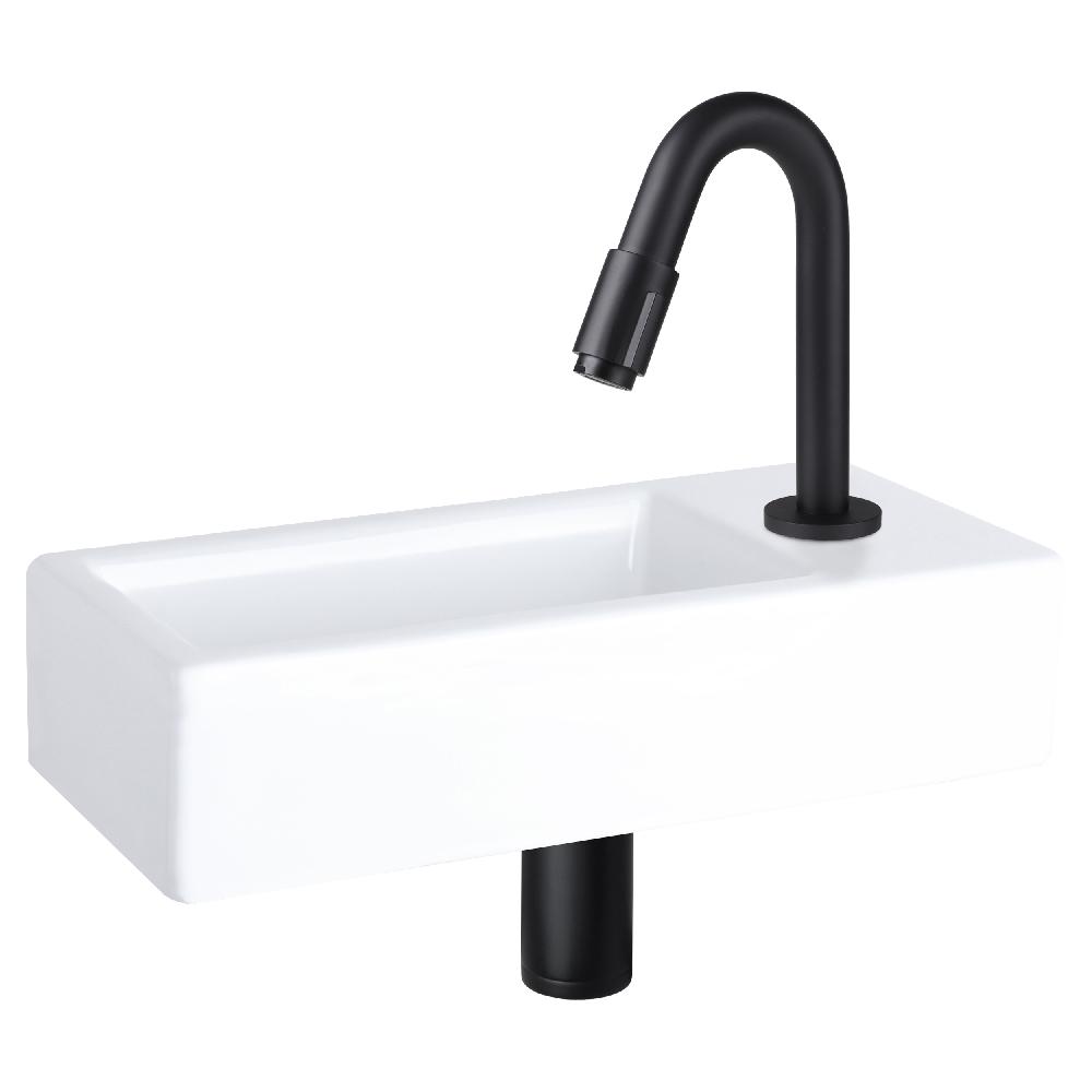 Differnz Differnz Koudwaterkraan – Gebogen – 19 Cm – Mat Zwart