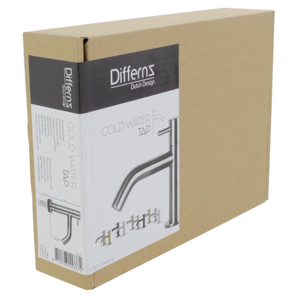Differnz Differnz Koudwaterkraan – Gebogen – Mat Chroom