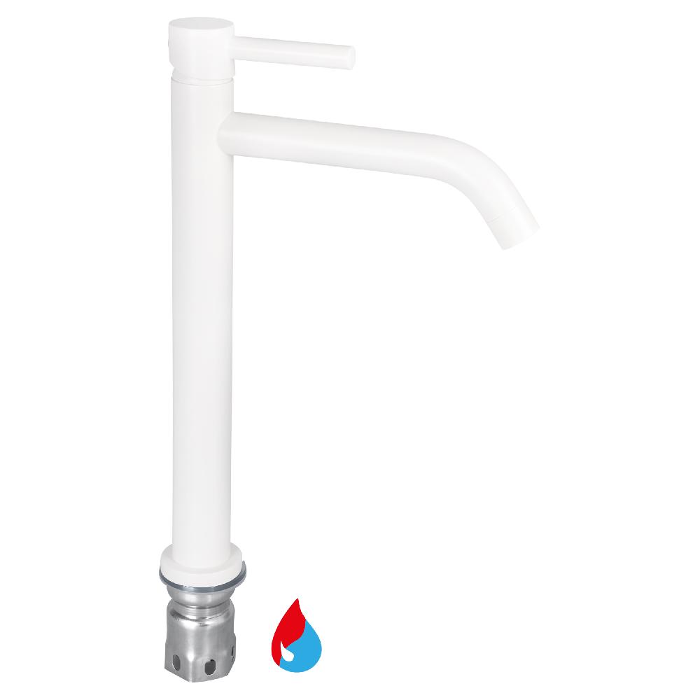 Differnz Differnz Kraan – Koud/warm – Hoog – Gebogen Kraan – Mat Wit