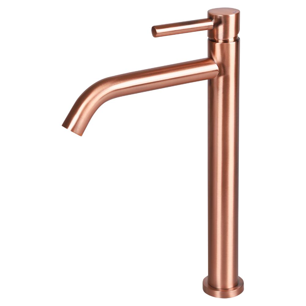 differnz Differnz kraan – koud/warm – hoog – gebogen kraan – rood koper