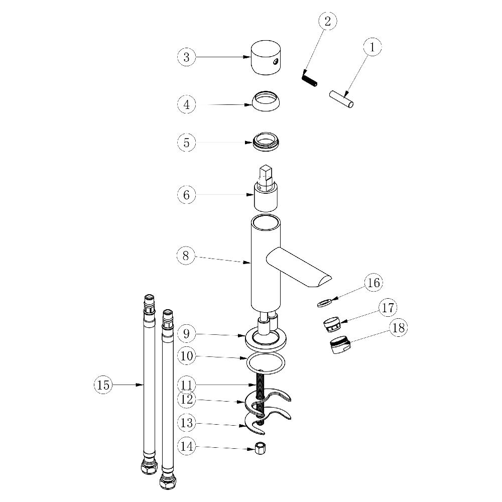 Differnz Differnz Kraan – Koud/warm – Kraan Recht – Rood Koper