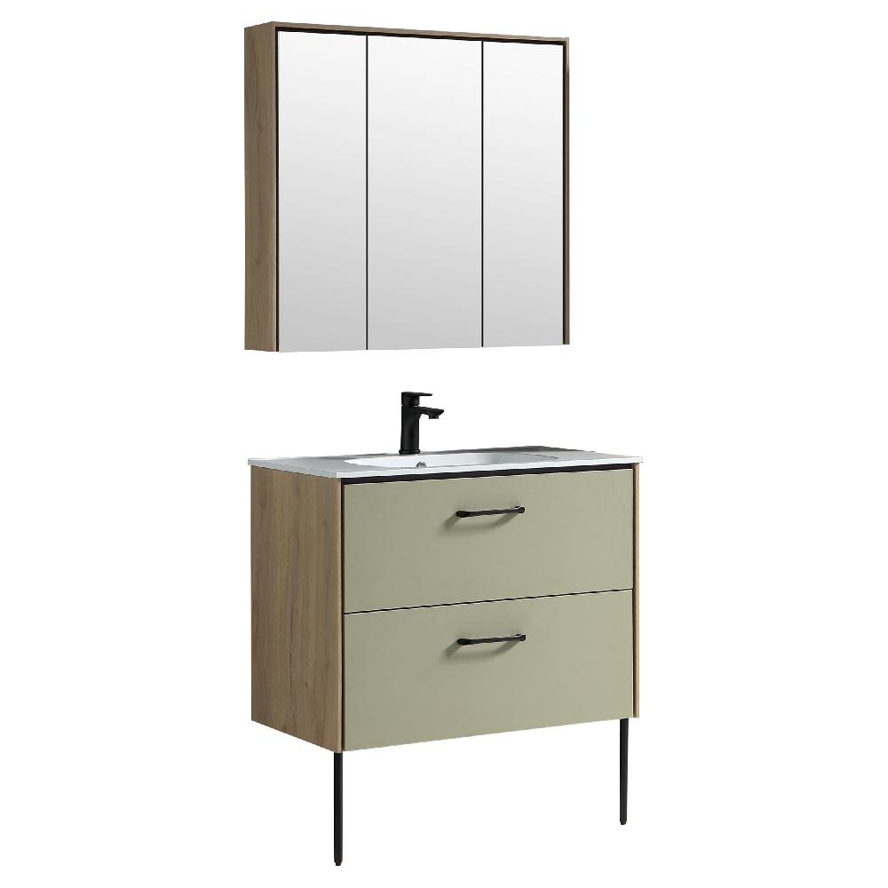 differnz Differnz Legs badmeubelset – 90 cm – groen – FSC®