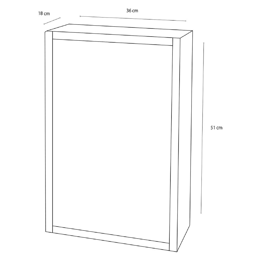 Differnz Differnz Look Spiegelkast – RVS – 36 X 18 X 51 Cm – Zilver