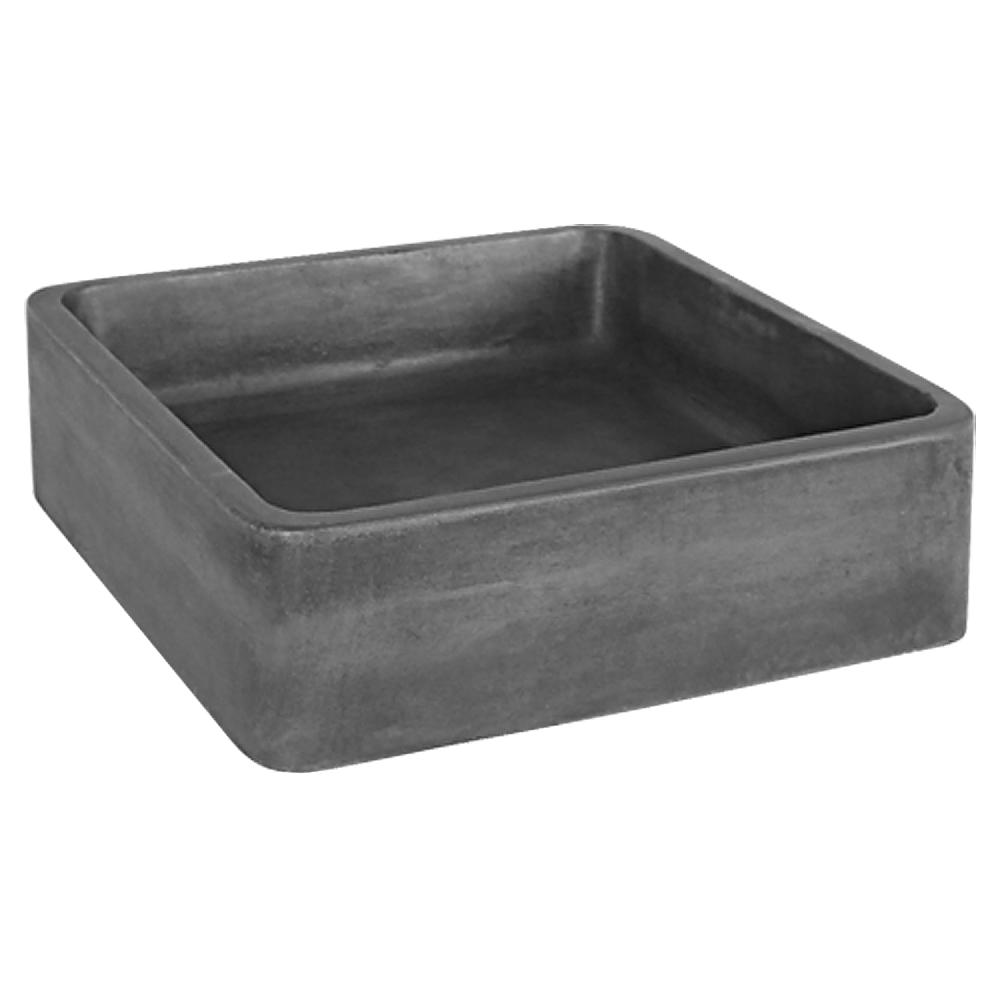 differnz Differnz Marba wastafel – Ø 40 cm – beton – donkergrijs