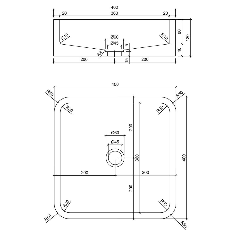 Differnz Differnz Marba Wastafel – Ø 40 Cm – Beton – Lichtgrijs
