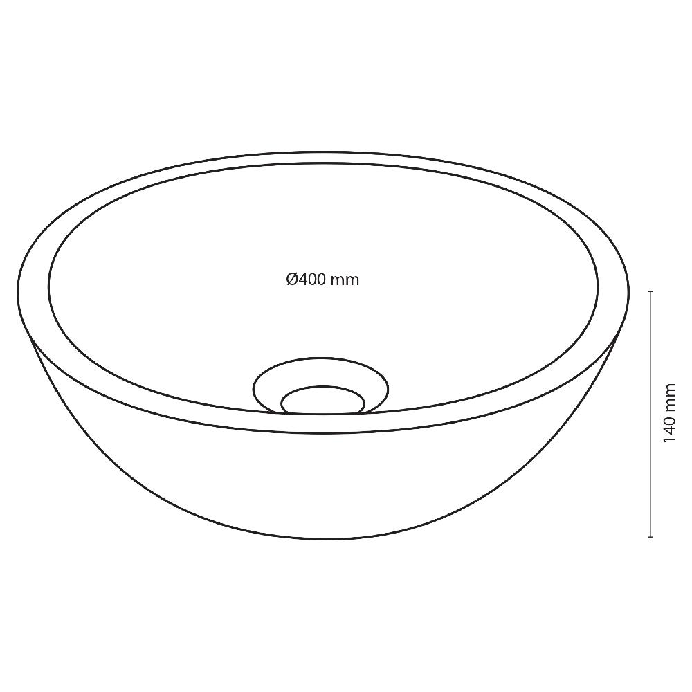 Differnz Differnz Marmor Waskom – Ø 40 X 14 Cm – Marmer – Grijs