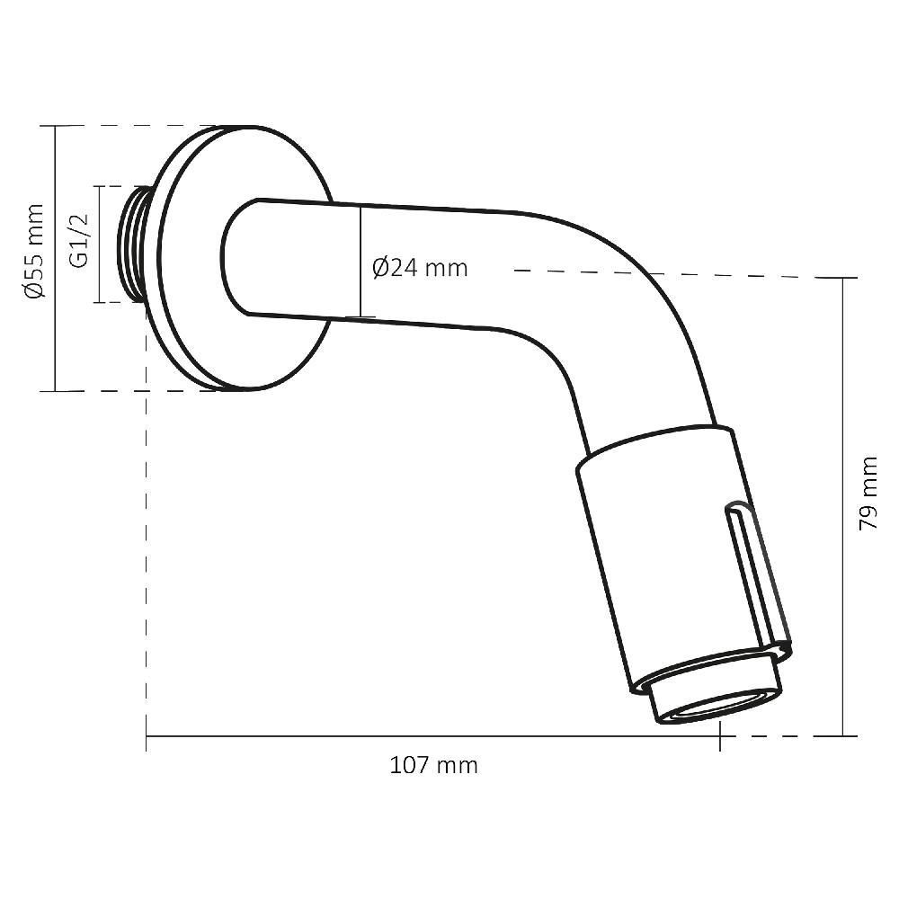 Differnz Differnz Muurkraan – Koudwater – 11 Cm – Mat Zwart