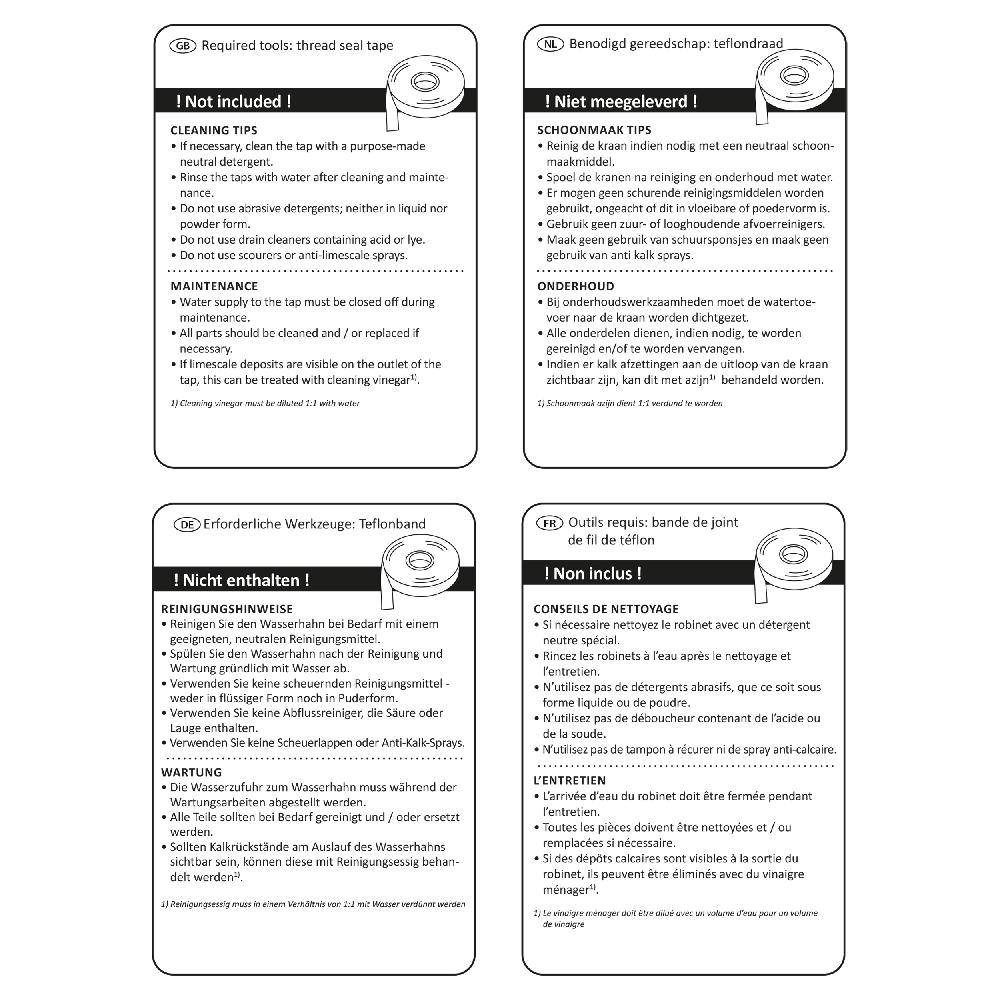 Differnz Differnz Muurkraan – Koudwater – 11 Cm – Mat Zwart