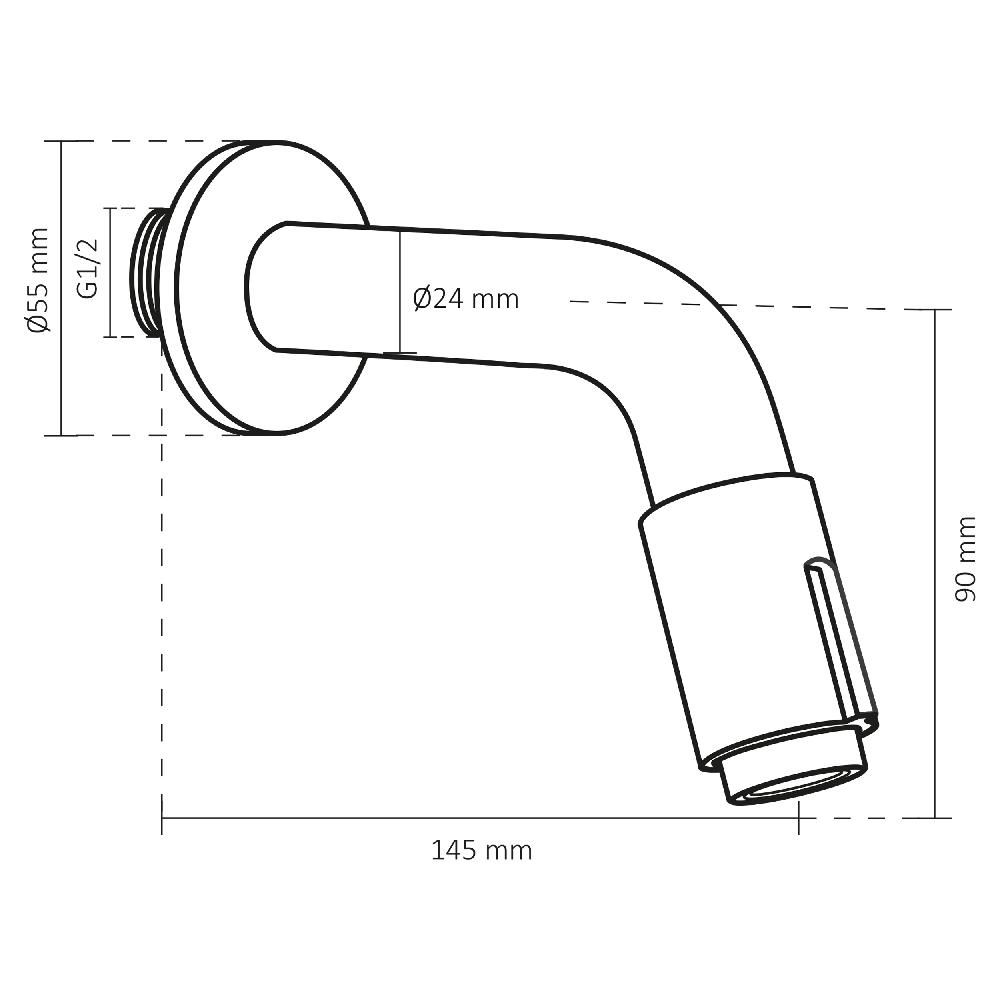 Differnz Differnz Muurkraan – Koudwater – 14.5 Cm – Mat Wit