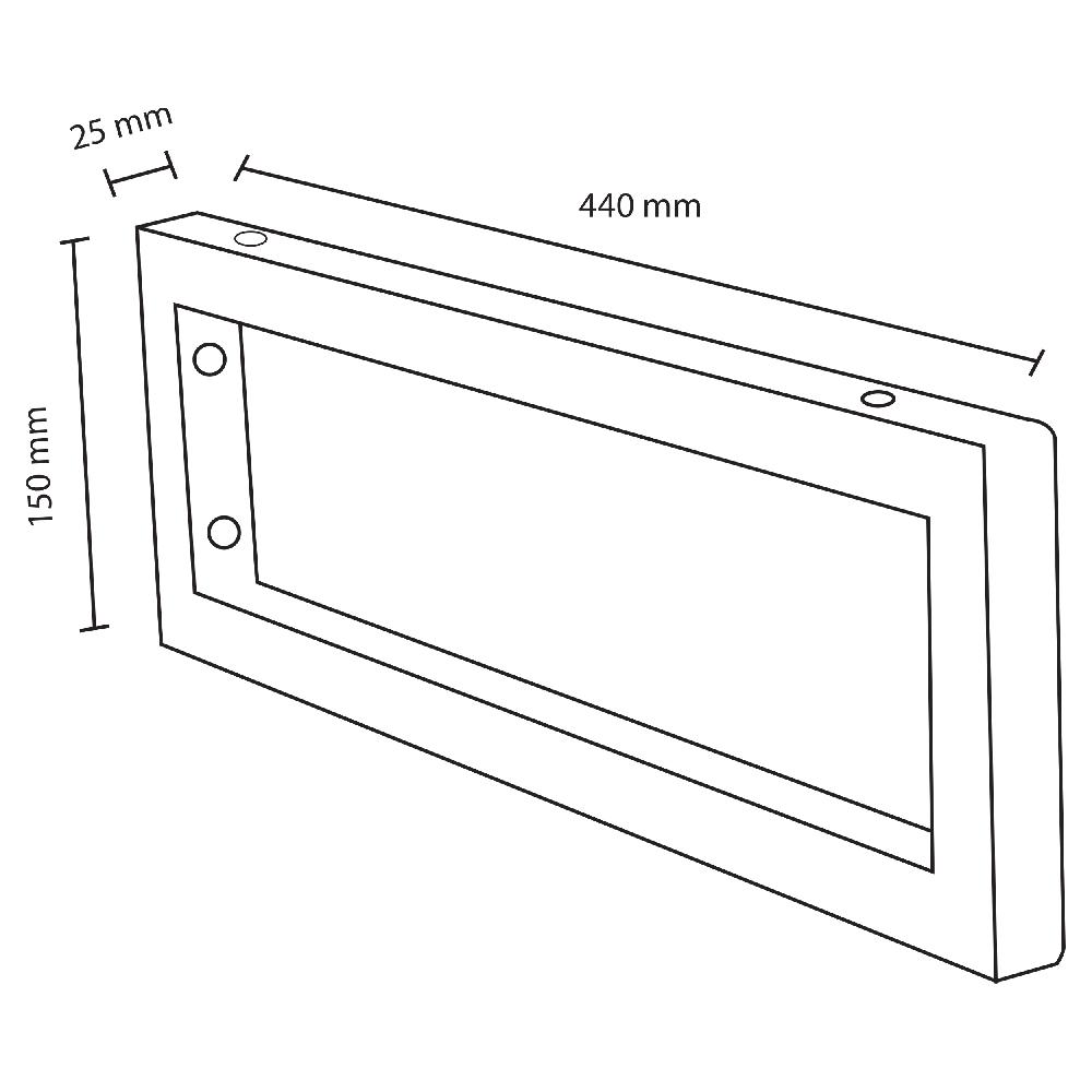 Differnz Differnz Ophangbeugel – Voor Wastafel – 44 X 15 Cm – RVS – Chroom