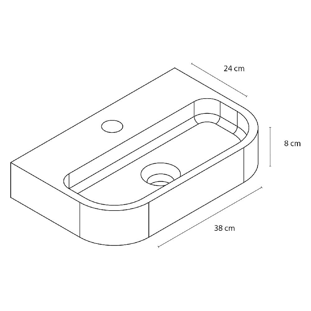 Differnz Differnz Ovale Fontein – Beton Donkergrijs – 38 X 24 X 8 Cm