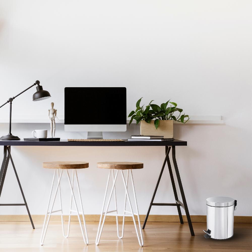 Differnz Differnz Pedaalemmer – 5 Liter – 20 X 27.5 Cm – Chroom