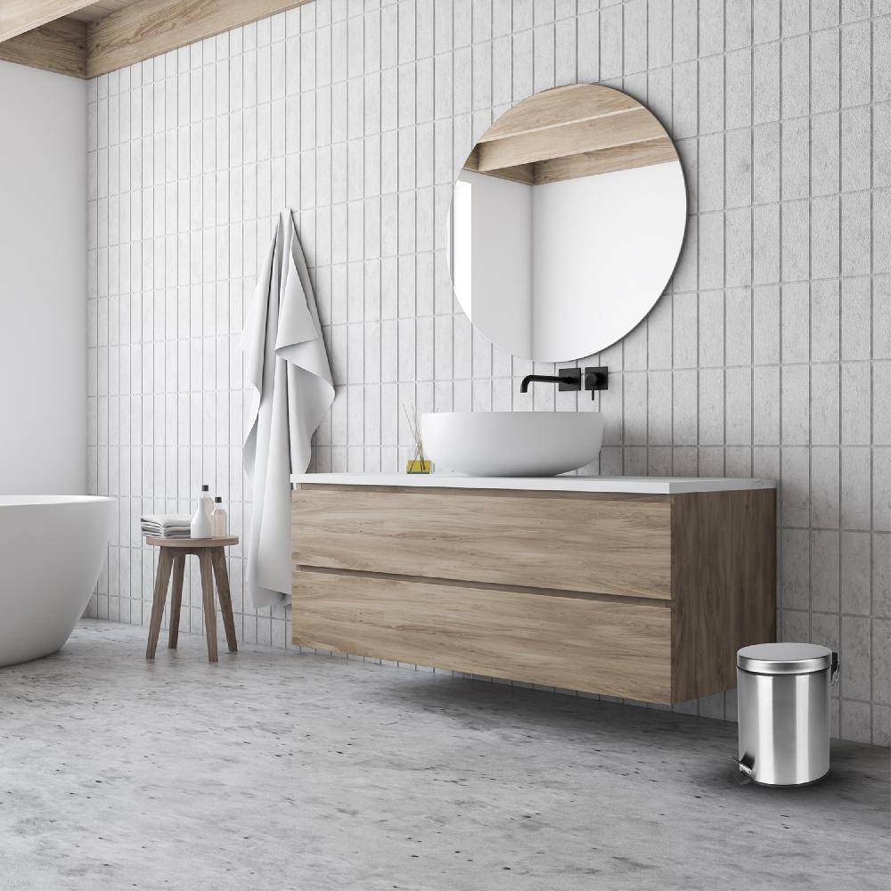 Differnz Differnz Pedaalemmer – 5 Liter – 20 X 27.5 Cm – Mat Chroom