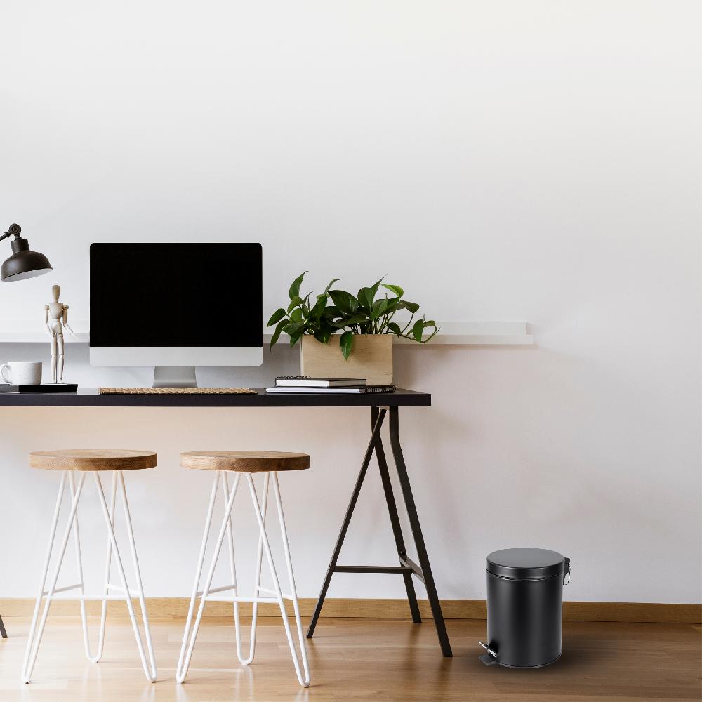 Differnz Differnz Pedaalemmer – 5 Liter – 20 X 27.5 Cm – Mat Zwart