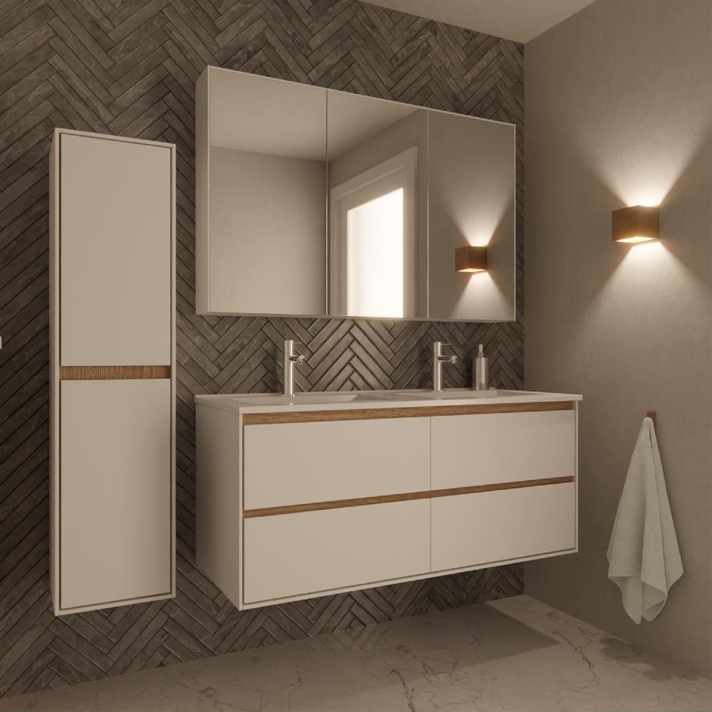 Differnz Differnz Providence Wastafel – 122 X 46.5 Cm – Keramiek – Wit