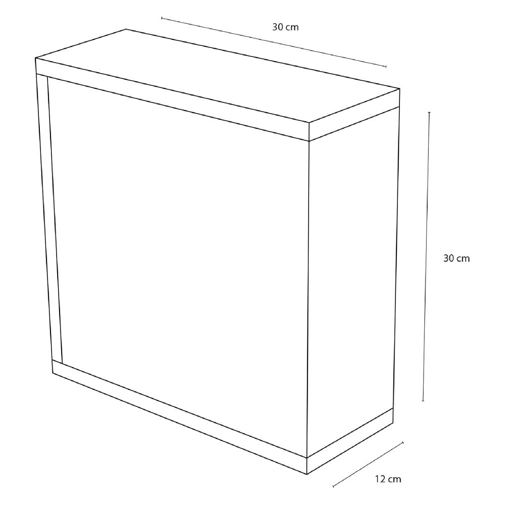 Differnz Differnz Quadro Kubuskast – RVS – 30 X 12 X 30 Cm – Wit