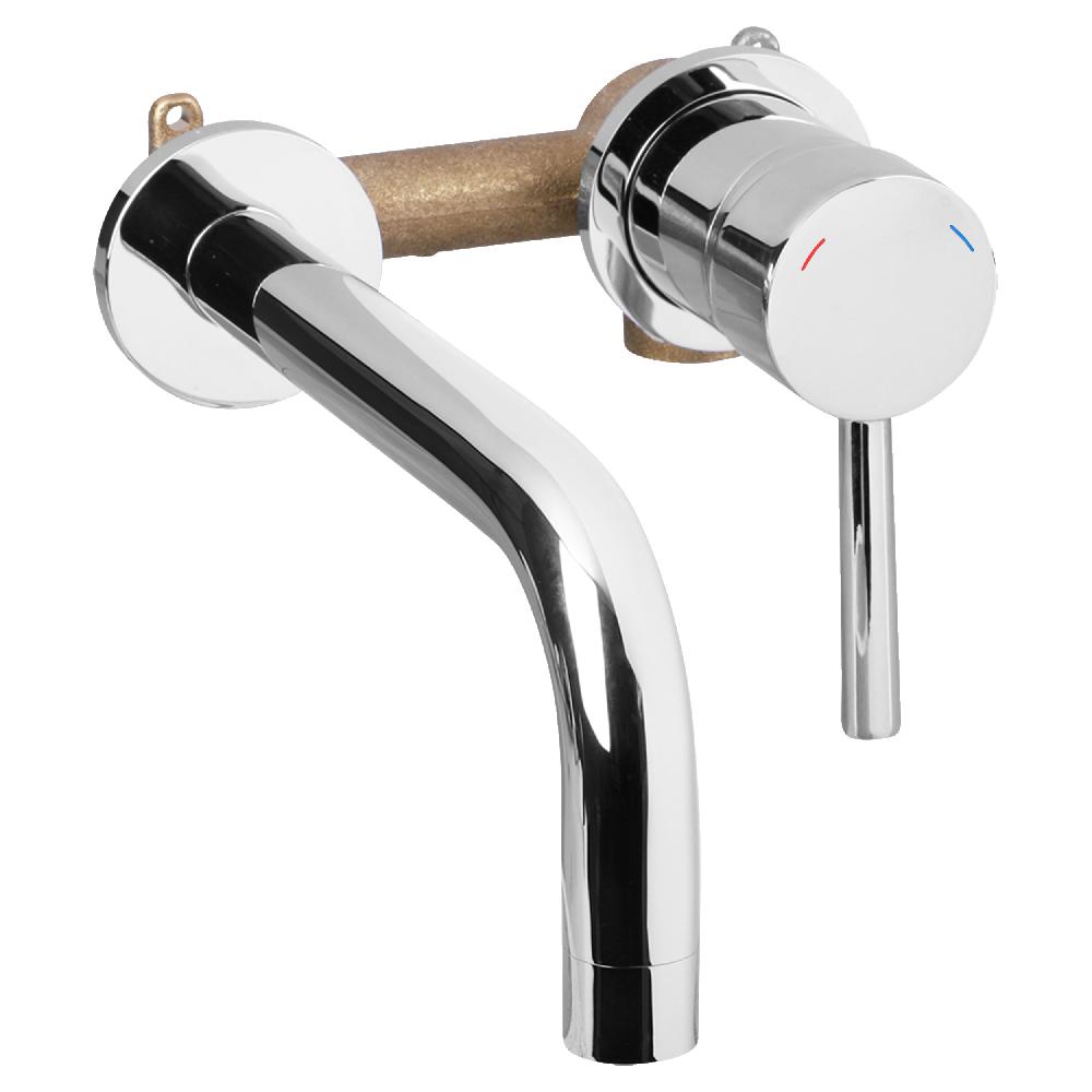 Differnz Differnz Ravano Fonteinset – Beton – Donkergrijs – Inbouw Muurkraan – Warm/koud – Chroom