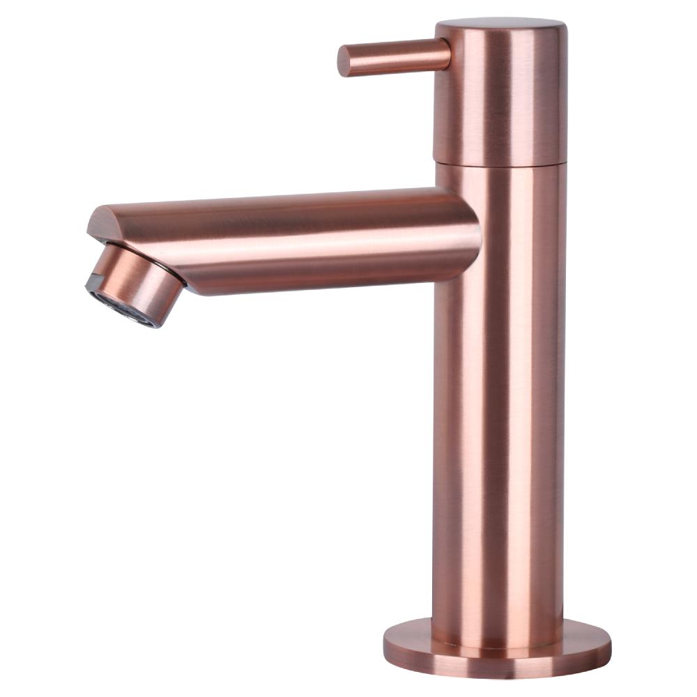 Differnz Differnz Ravo Fonteinset – Beton Lichtgrijs – Kraan Recht Rood Koper – 38.5 X 18.5 X 9 Cm