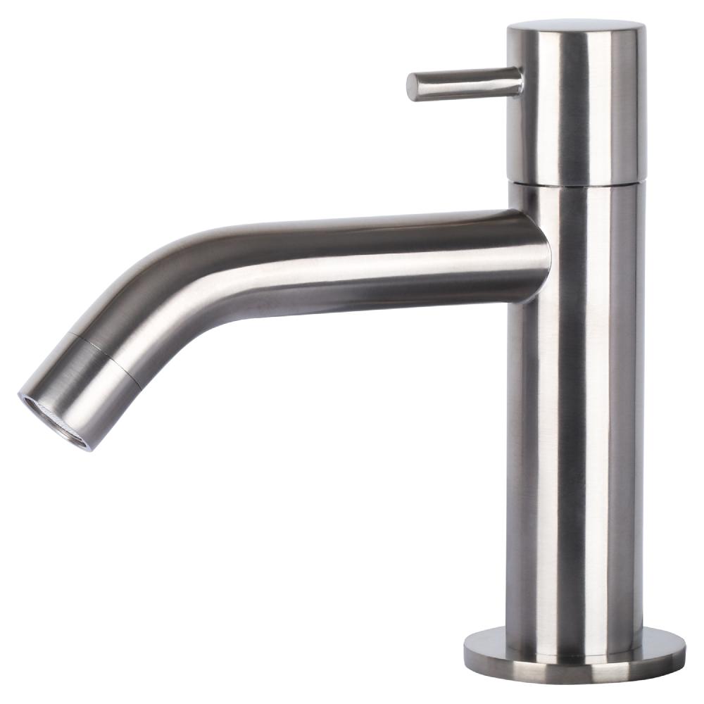 Differnz Differnz Ravo Fonteinset – Keramiek – Kraan Gebogen Mat Chroom – 38.5 X 18.5 X 9 Cm – Met Handdoekrek