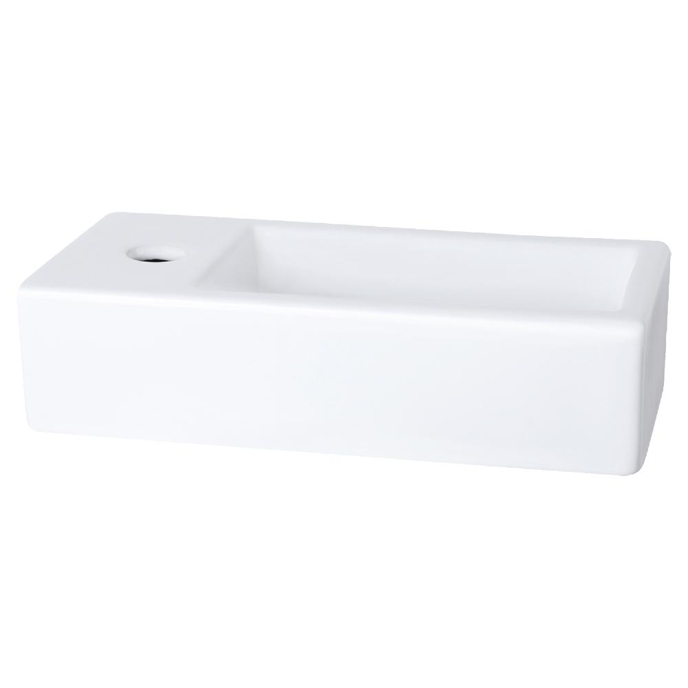 Differnz Differnz Ravo Fonteinset – Links – Keramiek – Kraan Recht Mat Zwart – 38.5 X 18.5 X 9.5 Cm