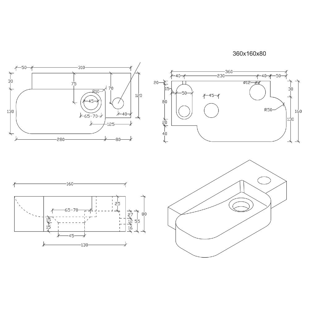 Differnz Differnz Reba Fontein – Bombai Black – Natuursteen – 36 X 19 X 8 Cm – Zwart