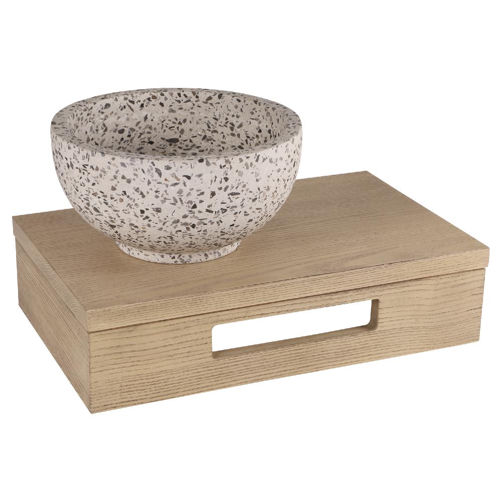 Differnz Differnz River Waskom – Ø 23 Cm – Terrazzo – Zwart/wit