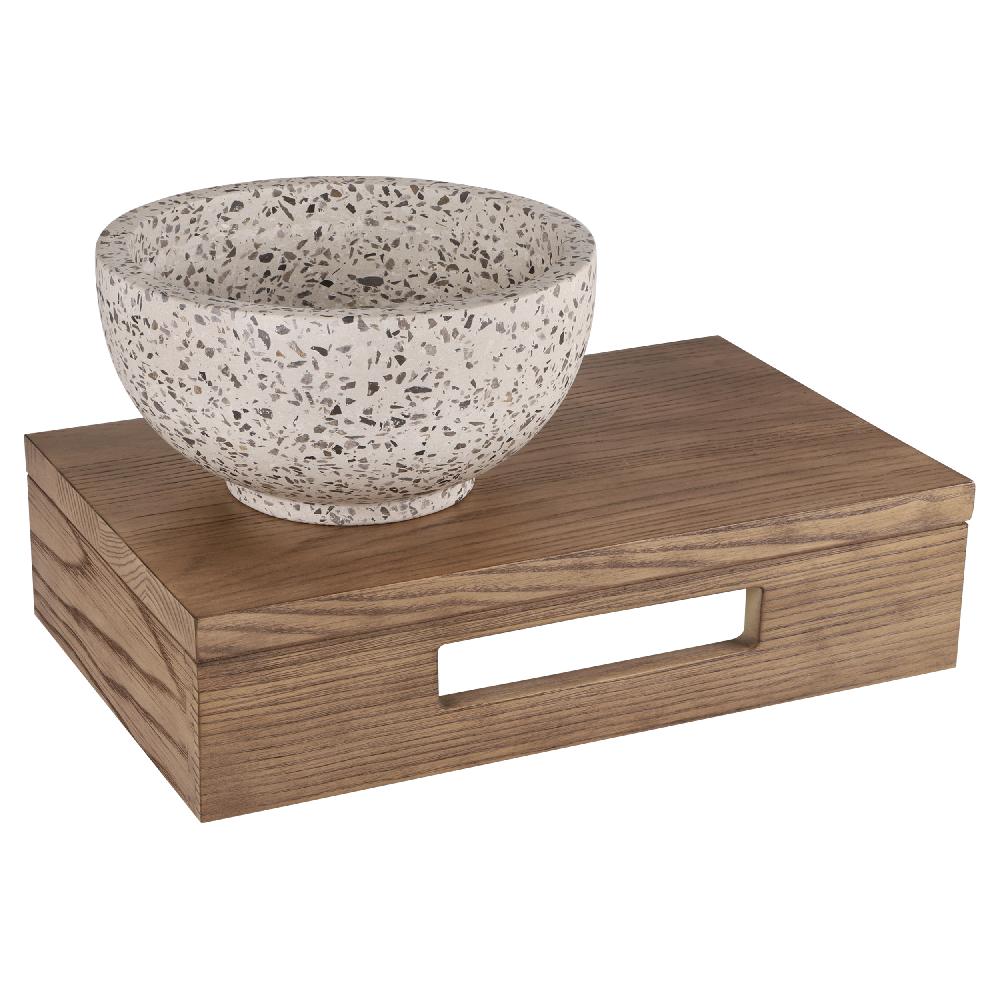 Differnz Differnz River Waskom – Ø 23 Cm – Terrazzo – Zwart/wit