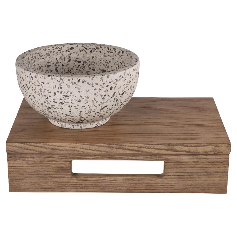 Differnz Differnz River Waskom – Ø 23 Cm – Terrazzo – Zwart/wit