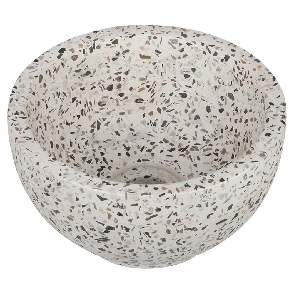 differnz Differnz River waskom – Ø 23 cm – terrazzo – zwart/wit