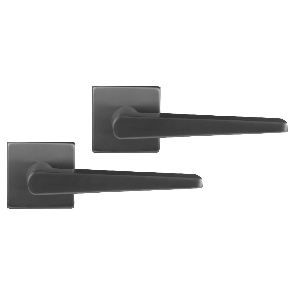 differnz Differnz Rotterdam deurkruk – vierkant rozet – blind – gun metal