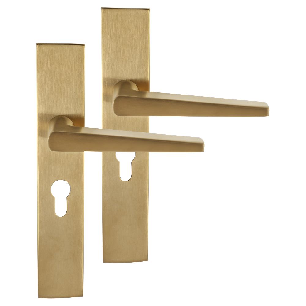 differnz Differnz Rotterdam deurkruk – vierkant schild – cilinder 55 mm – goud