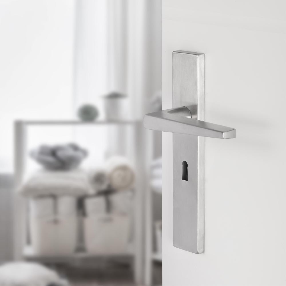 Differnz Differnz Rotterdam Deurkruk – Vierkant Schild – Sleutel 56 Mm – Mat Chroom