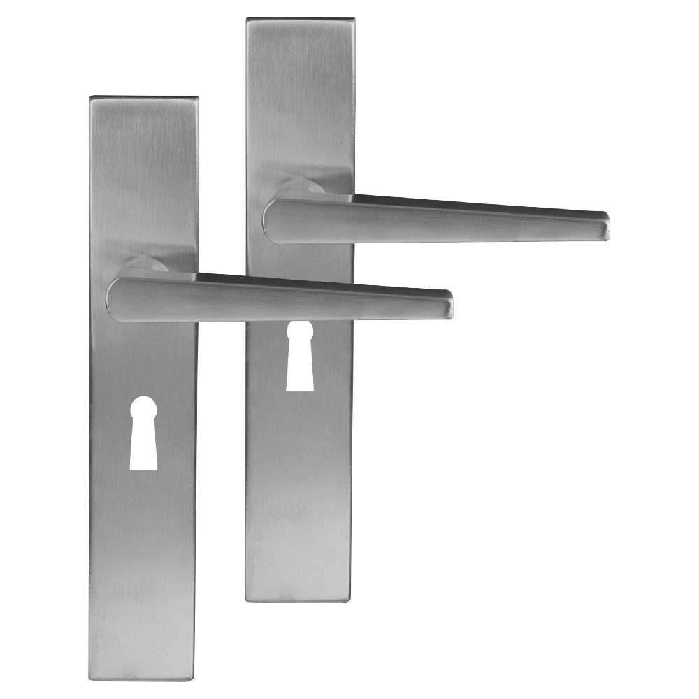 differnz Differnz Rotterdam deurkruk – vierkant schild – sleutel 56 mm – mat chroom