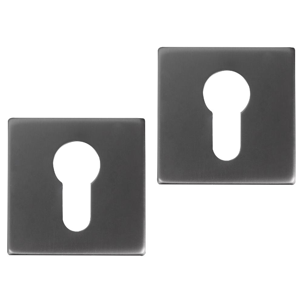 differnz Differnz rozet – vierkant – cilinder – gun metal