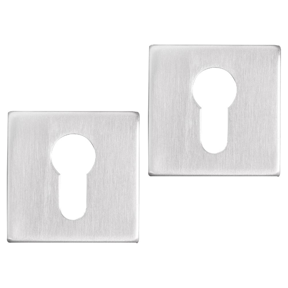 differnz Differnz rozet – vierkant – cilinder – mat chroom