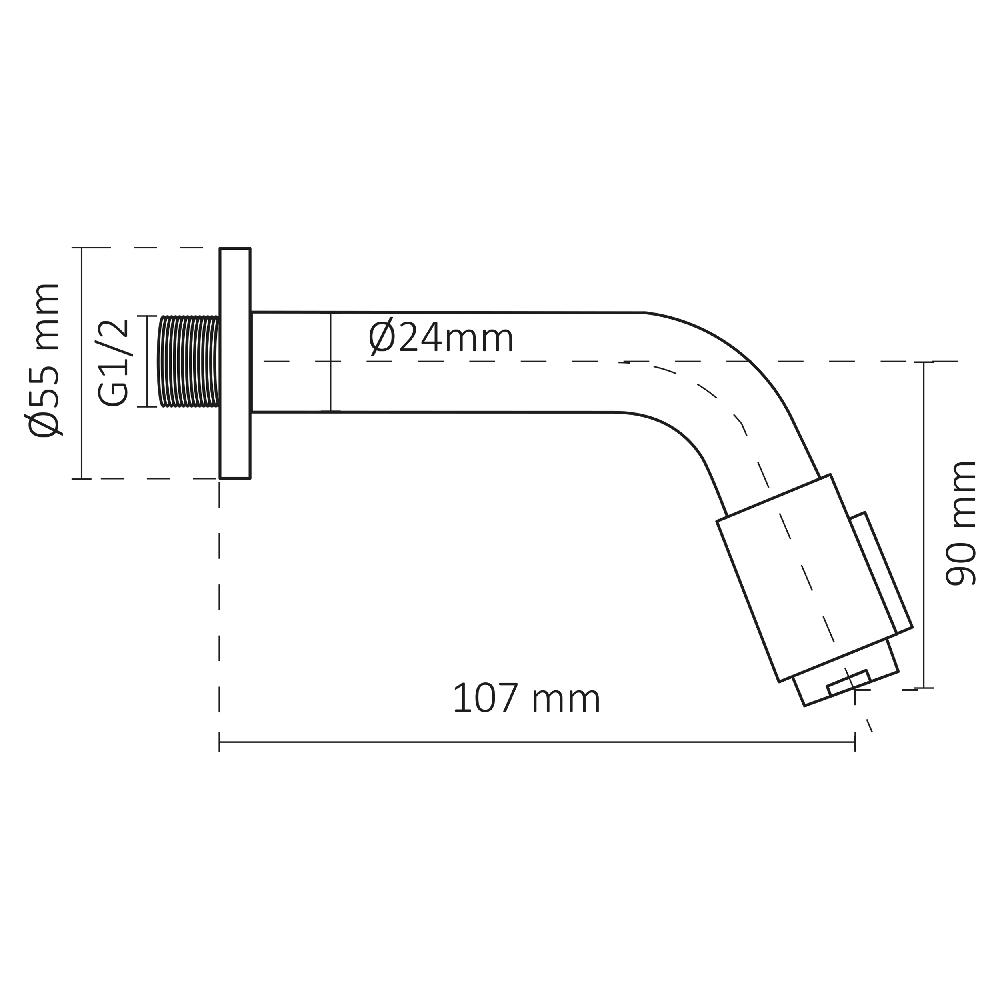 Differnz Differnz Ruz Fonteinset – Waskom Keramiek Wit – Muurkraan 11 Cm Gun Metal – Inclusief Wastafelplank Donker Eiken
