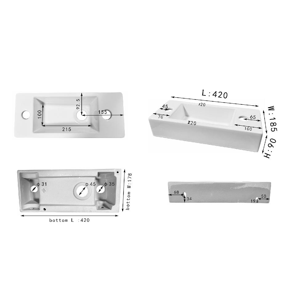 Differnz Differnz Sapon Fonteinset – Met Zeepdispenser Zwart – Keramiek Wit – Kraan Recht Zwart – 42.5 X 18.5 X 9 Cm