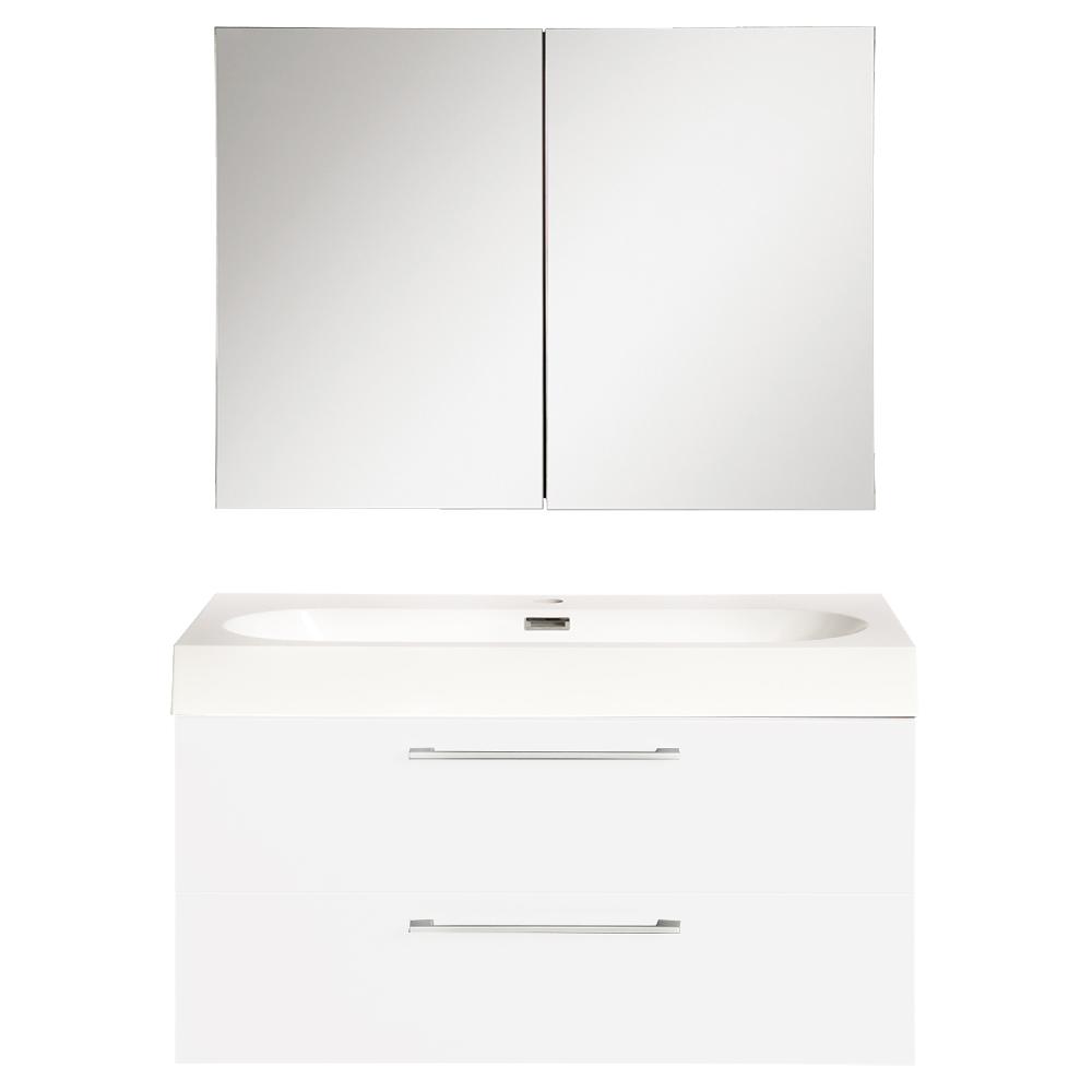 differnz Differnz Somero badmeubel set – met spiegelkast FSC® – 80 cm – hoogglans wit