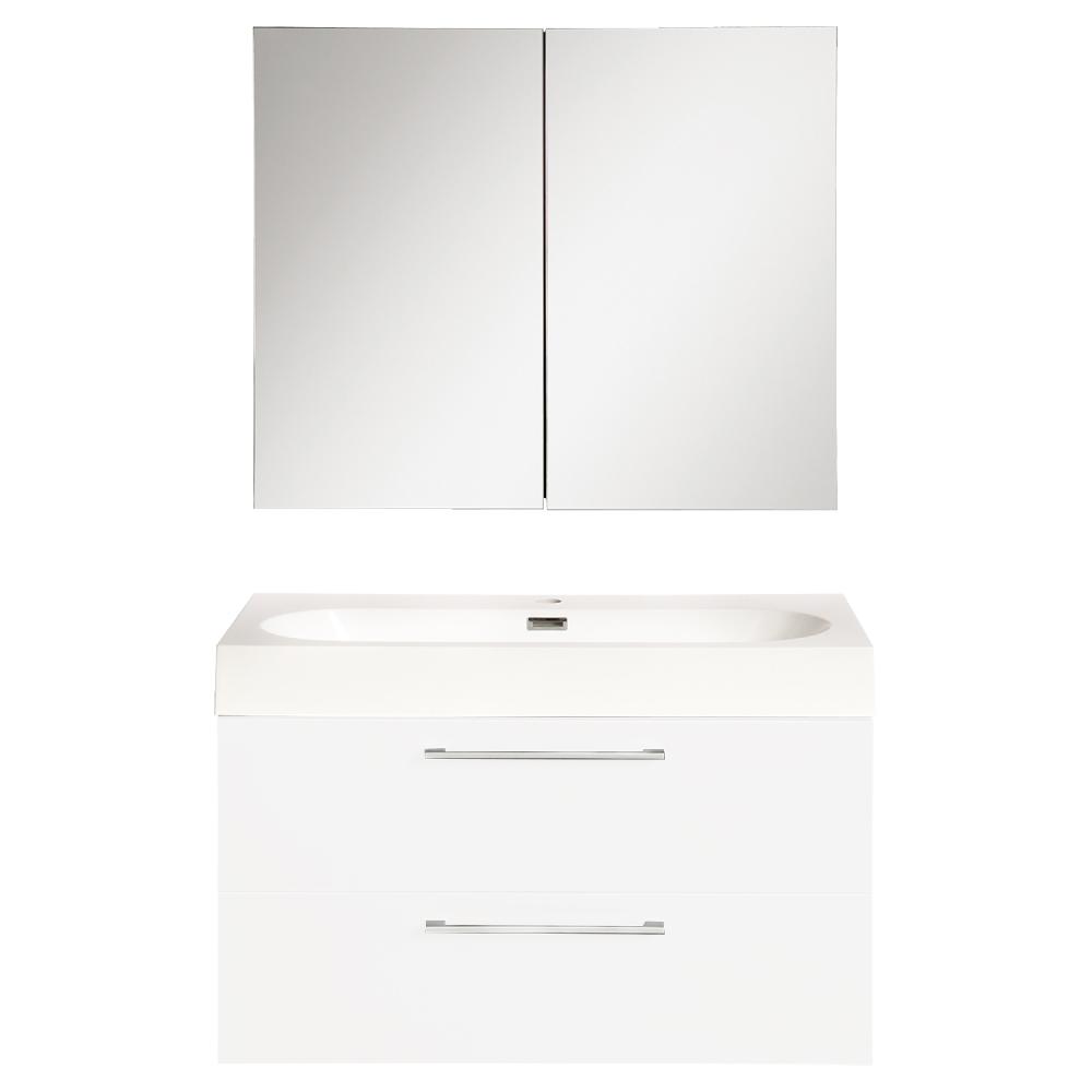 differnz Differnz Somero badmeubel set – met spiegelkast FSC® – 60 cm – hoogglans wit