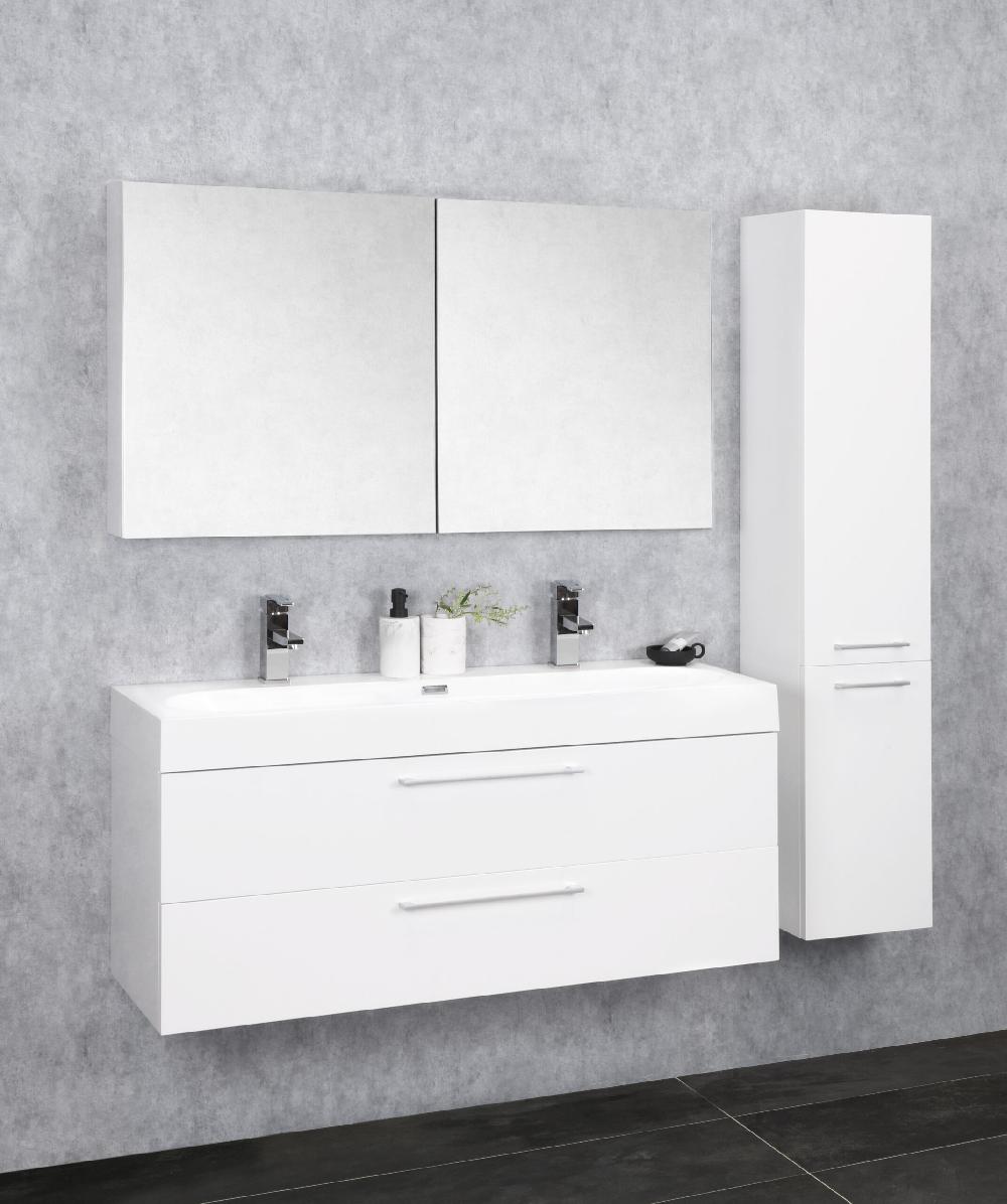 Differnz Differnz Somero Onderkast – 2 Lades – 100 Cm – Hoogglans Wit